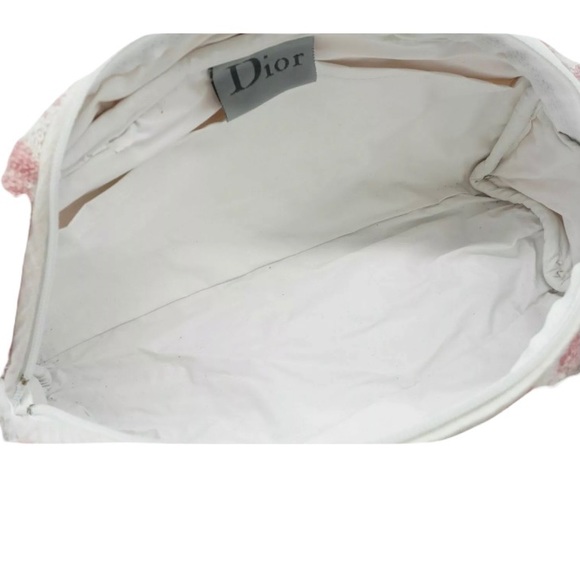 SOLD CHRISTIAN DIOR Vintage Y2K Pink & Ivory Terry Cloth Trotter Monogram Mini - Picture 10 of 11